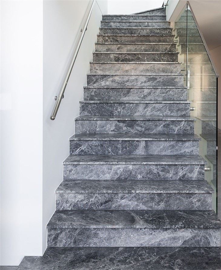 Elegant Grey Marble Stairs