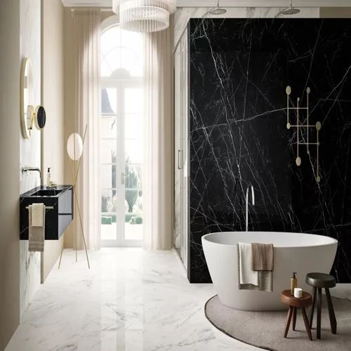 Nero Marquina Marble Wall